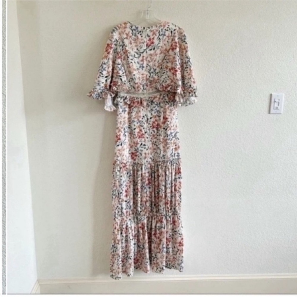NWT Sachin + Babi Norma Floral Ruffle Maxi Gown - Picture 3 of 8